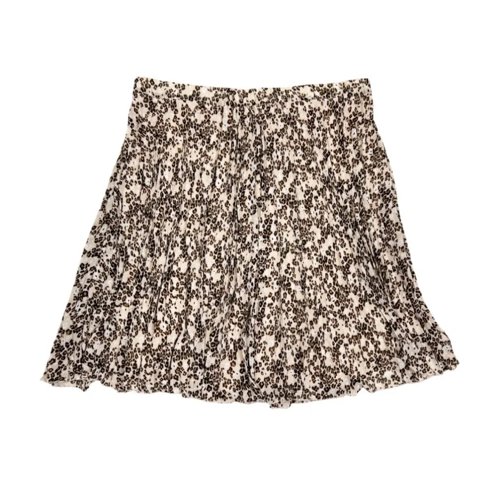 Lane Bryant Leopard Print Pull On Pleated Skirt Plus Size 26/28